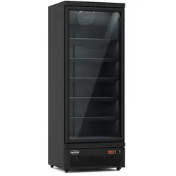 CombiSteel Kühlschrank 1 Glastüre schwarz JDE-600R BL