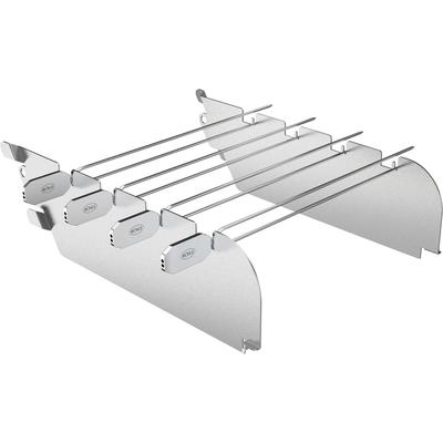 Grill-Windschutz RÖSLE "VIDERO, 25398", silber (silberfarben), B:10cm H:2cm L:36cm, Edelstahl, Windschilde, für Primezone, hochwertige Halterung für Grillspieße, Edelstahl