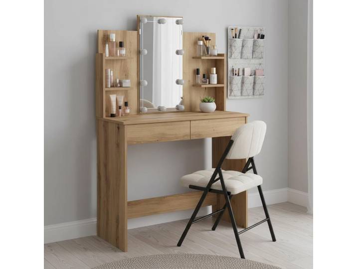 Coiffeuse en chêne artisanale 96x40x142 cm