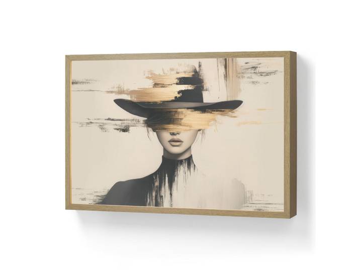 OnlyWow Wandleuchte MIT Akku Frau - Hut - Farbe 60x40 cm, Creme, Rechteckig, LED integrated, 60x40x8 cm, Lampen & Leuchten, Innenbeleuchtung, Wandleuchten