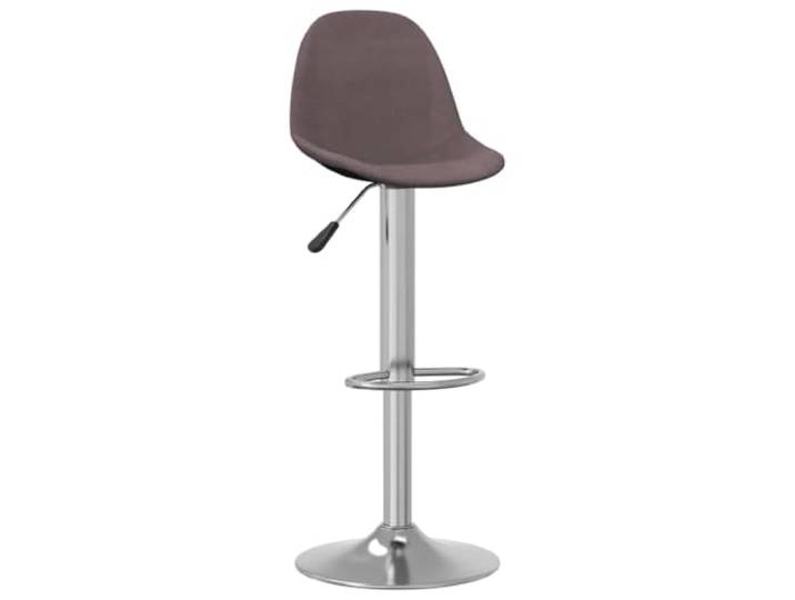 HBBMGYD Barhocker, 2 Stück, taupe, Stoff und Sockel aus verchromtem Stahl Integrierte Fußstütze, Gasheben, höhenverstellbar, Bar, Esszimmer, Stoff, Taupe, verchromter Stahl