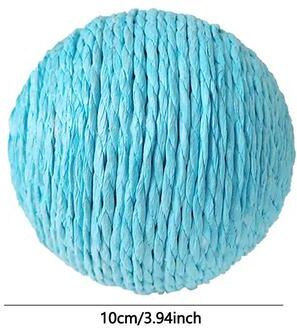 Inspire Select Interactive Sisal Cat Scratching Ball Toy Wear Resistant Paw Grinding & Furniture Protection Toy sky Blue 3.9 In