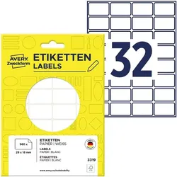 Avery Zweckform 960er-Pack Vielzweck-Etiketten »3319« weiß