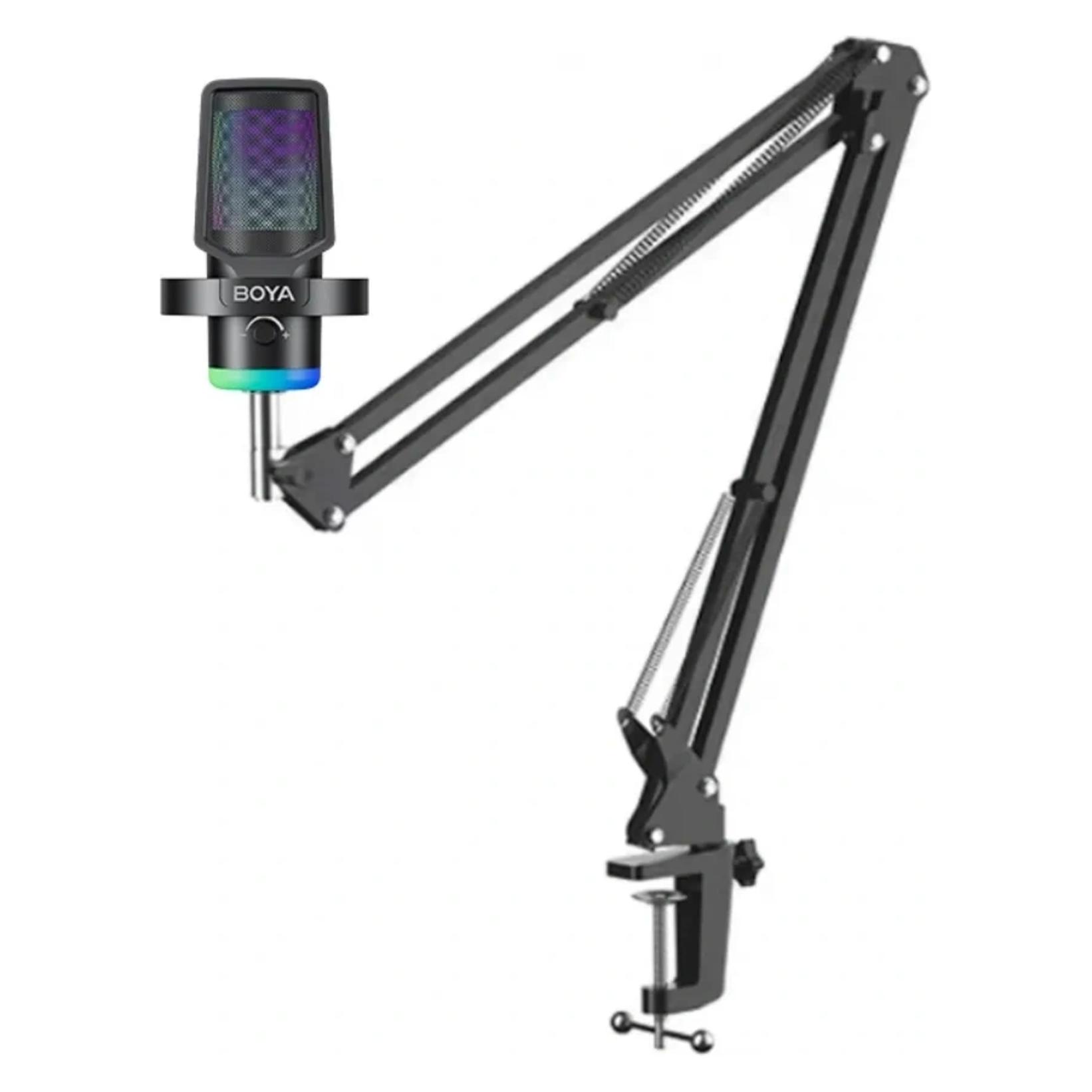 Boya Mikrofon - CastMic G40B (USB, LED, fekete) + Boom Arm állvány (MICBOYCASTMICG40B)