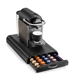 Luxe Nespresso Capsules Storage Module, Zubehör Kaffeemaschinen, Schwarz