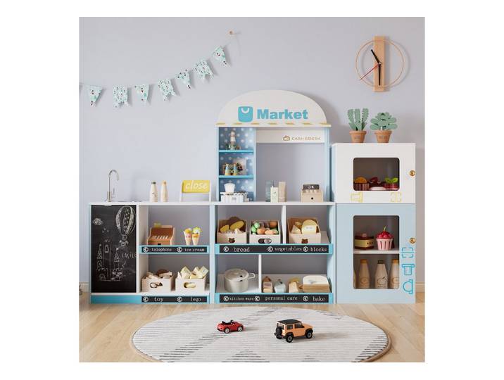 Flieks Kaufladen, Kinder-Spielgeschäft-Spielzeug 30x155x107.5cm