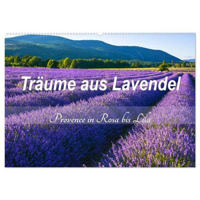 Träume aus Lavendel, Provence in Rosa bis Lila (Wandkalender 2026 DIN A2 quer), CALVENDO Monatskalender