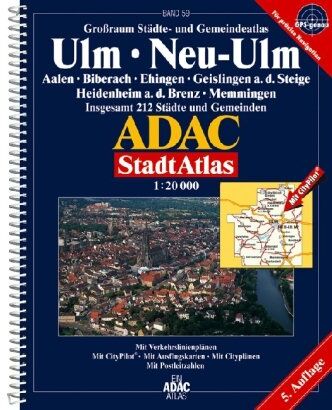 ADAC Kartografie - ADAC StadtAtlas Ulm, Neu-Ulm 1:20.000 Aalen, Biberach, Ehingen, Geislingen an der Steige, Heidenheim an der Brenz, Memmingen - Preis vom 13.10.2026 11:25:28 h