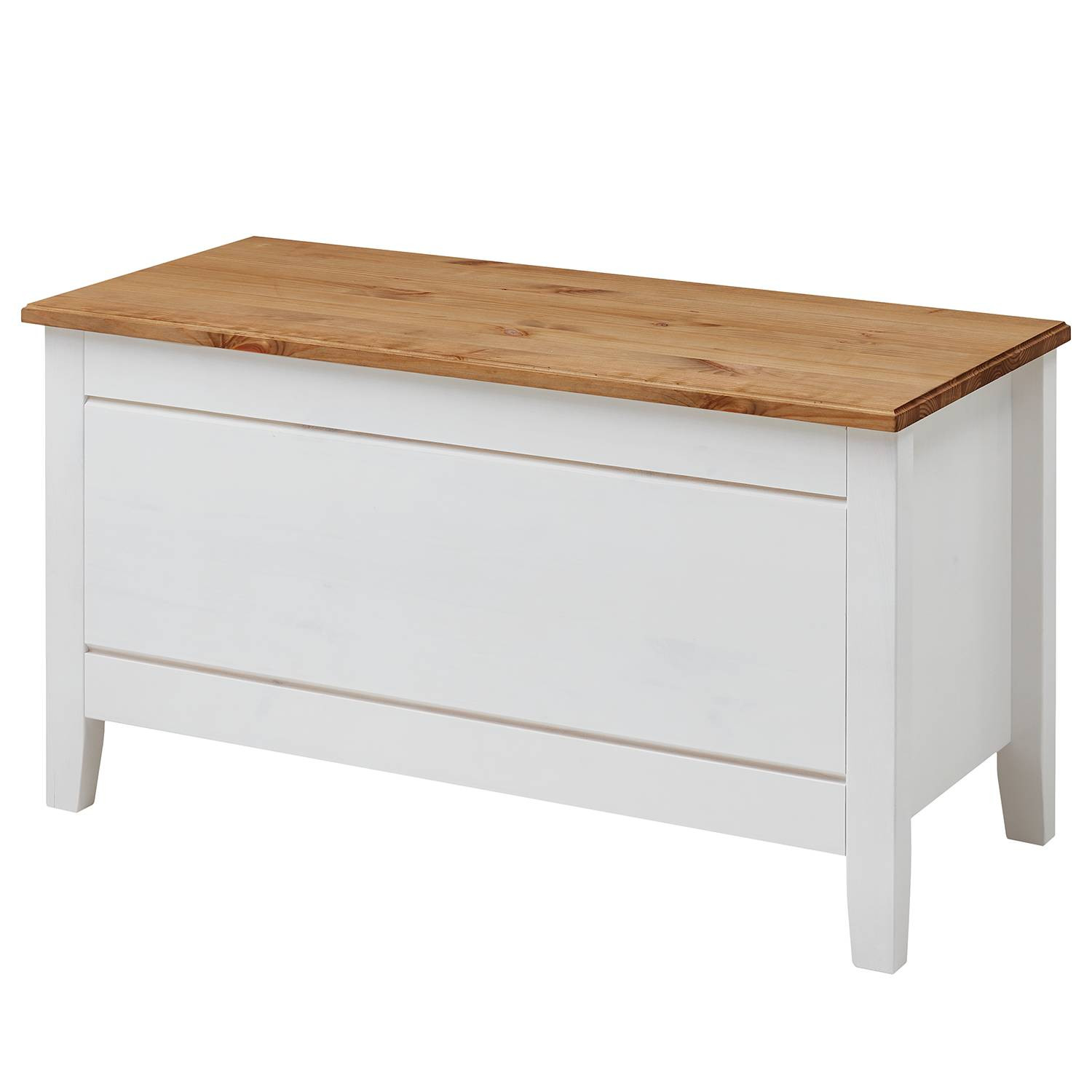 home24 Wasmand wit/bruin B/D/H: 86 x 47 x 38 cm
