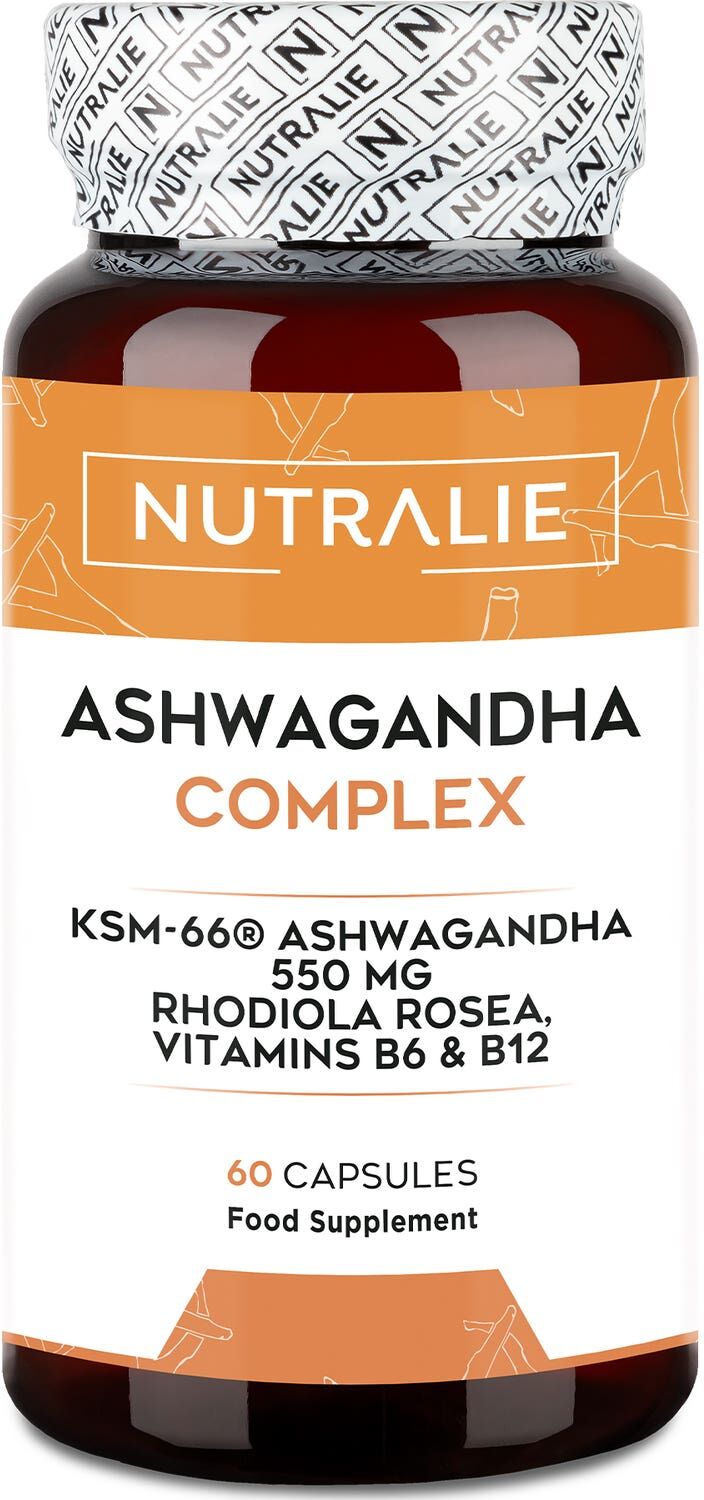 Nutralie Ashwagandha Complex + Vitaminas B6, B12 y Rodiola 60caps