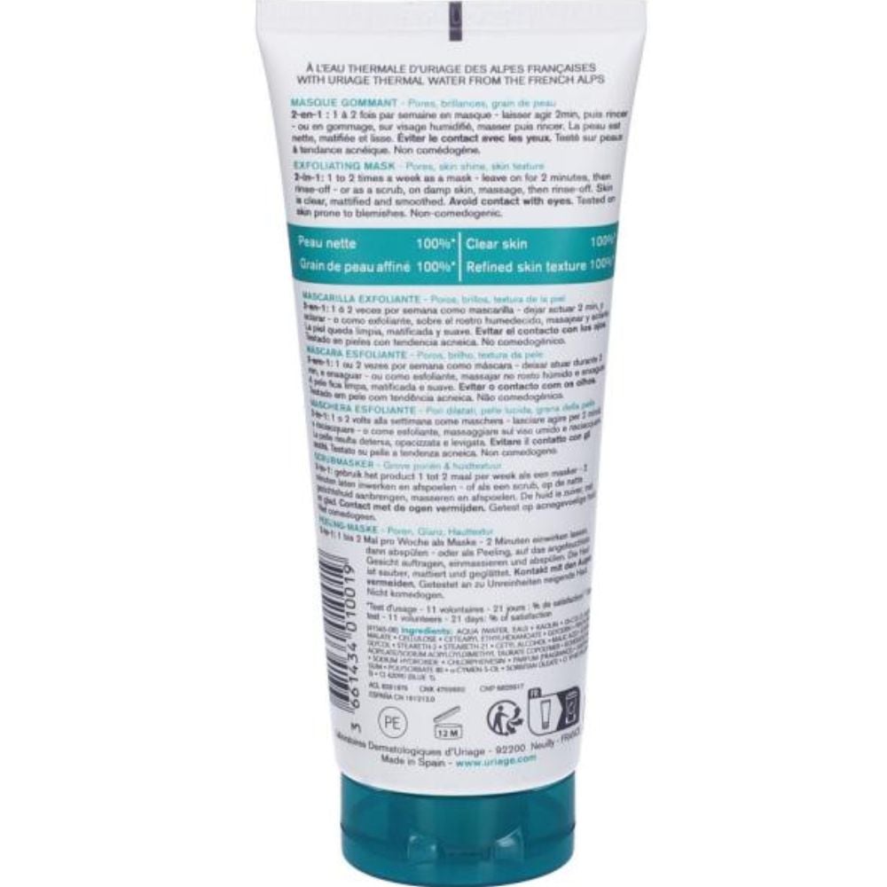 Uriage Hyséac Exfoliating Mask, Oily to Combination Skin 100mL