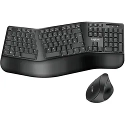 LogiLink ID0211 (DE, Kabellos), Tastatur, Schwarz