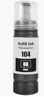 Epson Ecotank T104 Inchiostro Nero C13T00P140 Compatibile per Ecotank ET-2710 ET-2711 ET-4700 Nero Pigmentato ML70