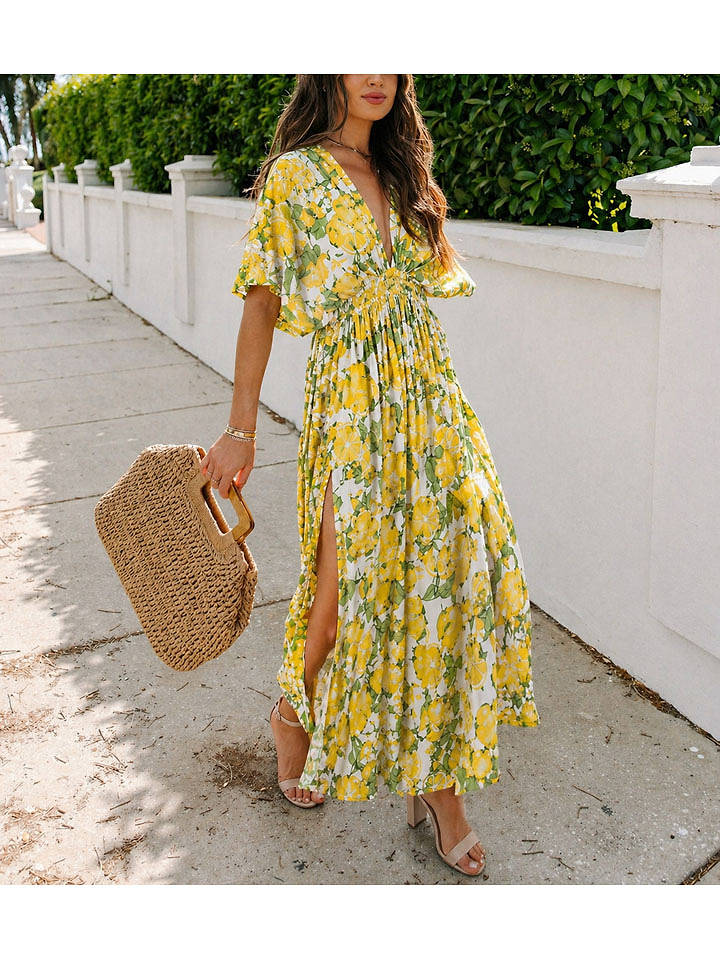 Milan Kiss Kleid in Gelb - S
