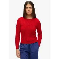Superdry für Damen. W6110685A Essentials Slim Pullover rot (XS), Lässig, Acryl