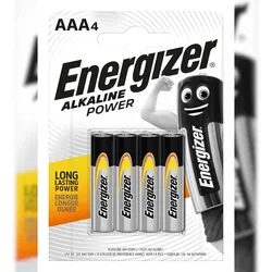 Energizer Batterie Alkaline Power E300132600 AAA Micro 4 St./Pack