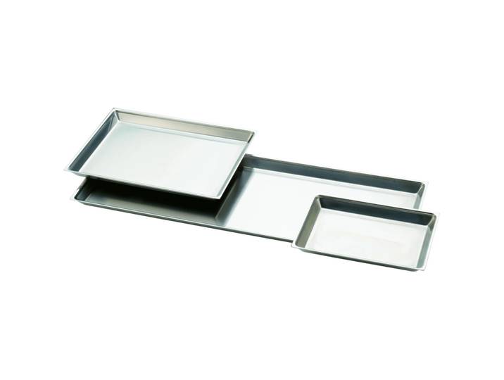Servierplatte Piazza silber Edelstahl Rechteckig B 21 cm - Servierplatte