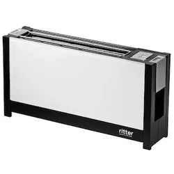 ritter volcano 5 Langschlitz-Toaster mit Glasfronten weiß
