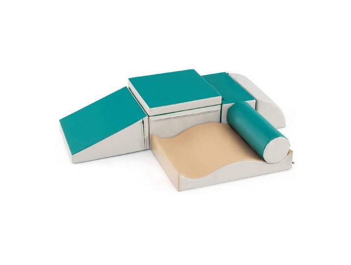 COSTWAY Schaumstoffbausteine Spielbausteine, (7 St., 5 TLG), zum Toben & Klettern