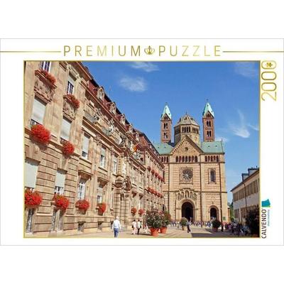 CALVENDO Puzzle Blick auf das Stadtschloss und den Kaiserdom in Speyer am Rhein | 2000 Teile Lege-Größe 90x67cm Foto-Puzzle für glückliche Stunden
