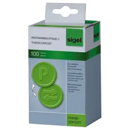 Sigel 100er-Pack Wertmarken »Pfand« grün grün