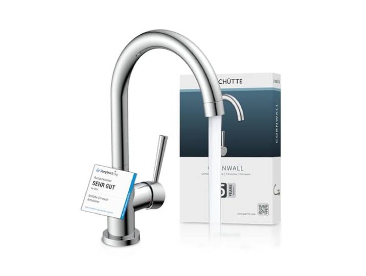 Robinet de cuisine SCHÜTTE Cornwall\, Robinet de cuisine\, 360° pivotant pour évier double\, 79116 chromé