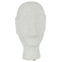 DAHEIM Deko-Figur Kopf 20 cm Stein, Marmor, Granit Weiß S (Small)