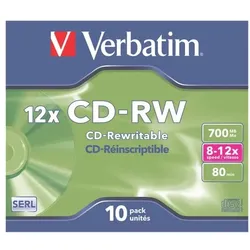 Verbatim CD-Rohlinge »CD-RW« silber