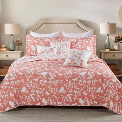 Home Soft Things Serenta Birdsong 6-piece Quilted Bedspread Coverlet Set