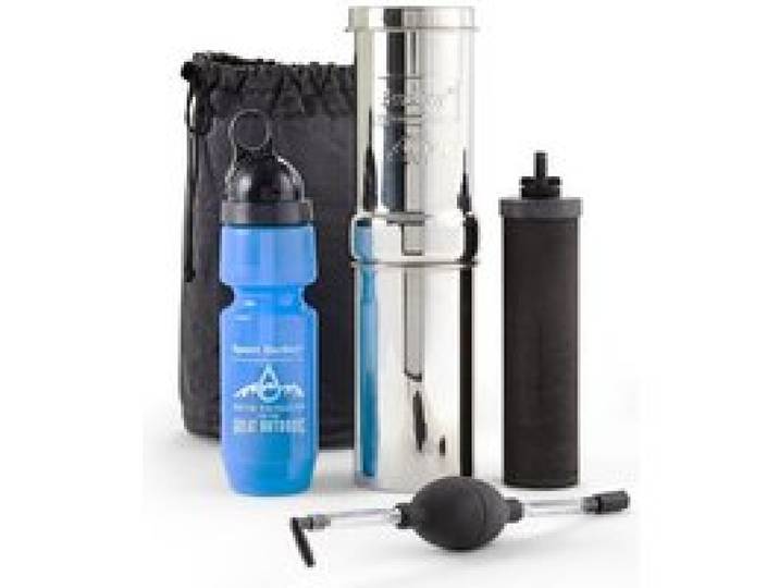 Go Berkey Kit filtre à eau avec apprêt noir Berkey et bouteille Berkey Sport 625 ml