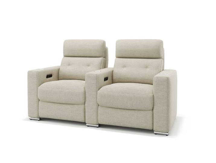 Stoff 2 Sitzer Couch MATERA mit Sitztiefenverstellung