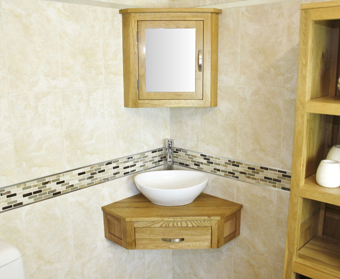 Belfry Bathroom Crank 550mm Single Bathroom Vanity with Vessel Ceramic Basin Oak 550mm W