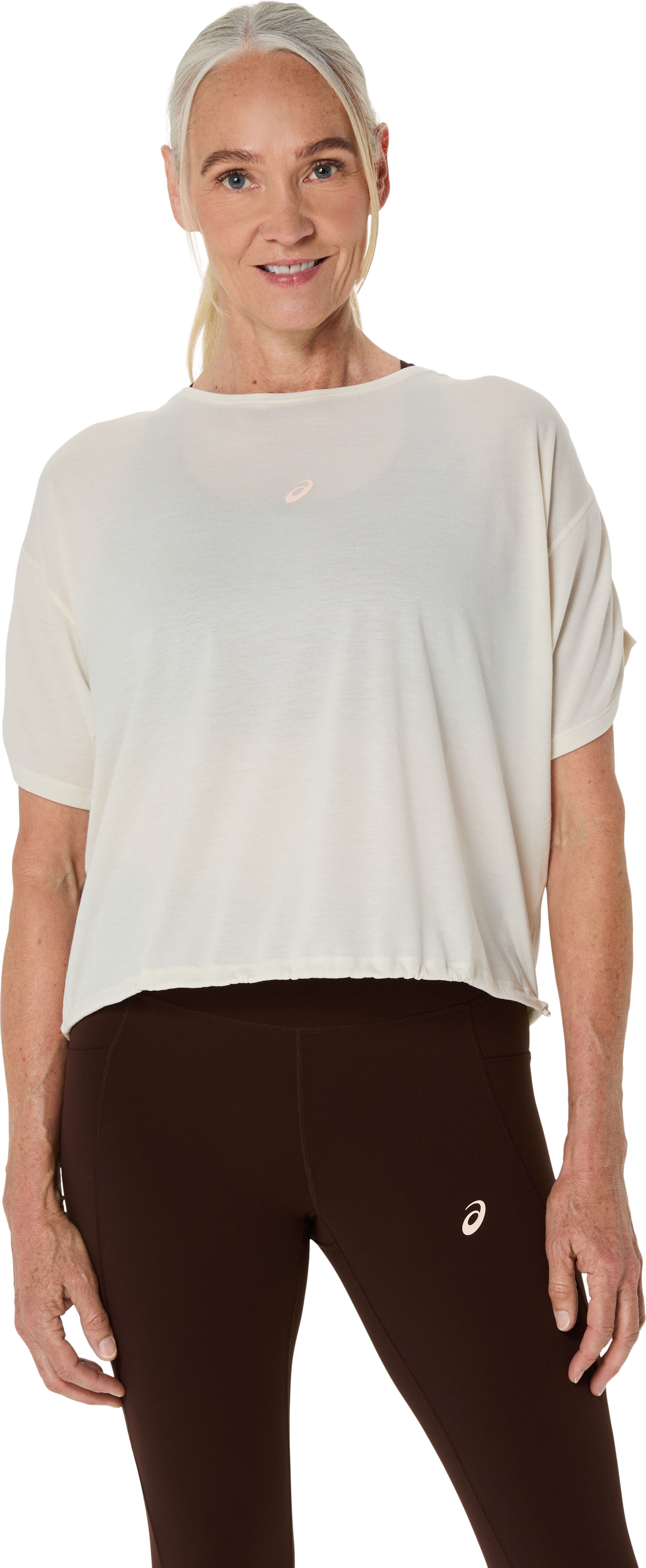Asics Women's Nagino Run Adjustable Ss Top Birch Heather XS