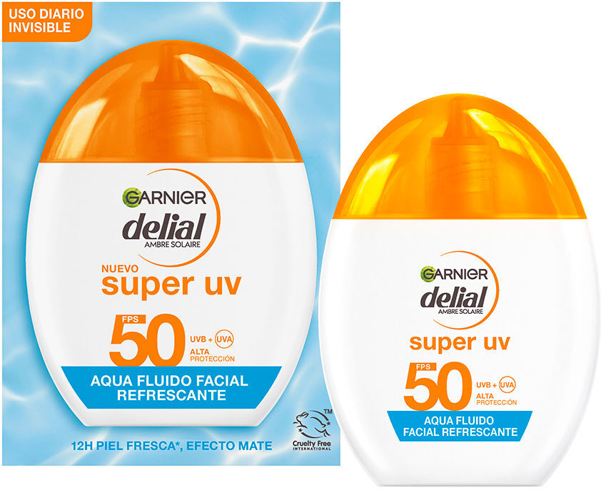 Garnier Delial Super Uv fluide rafraîchissant pour le visage SPF50 40 ml