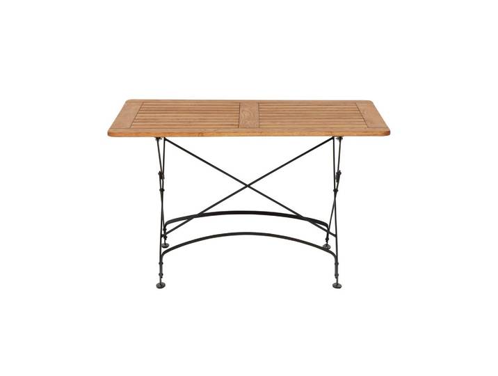 Gartenklapptisch Peru III Schwarz/Echtholz ca120x80x78cm