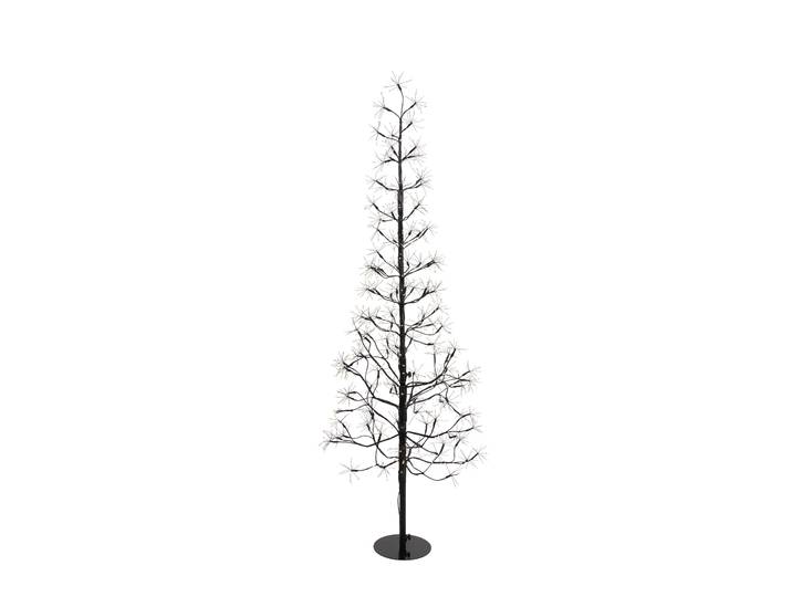 Lampadaire de Noël Noir Sapin 150cm avec LED et Minuteur IP44 -
