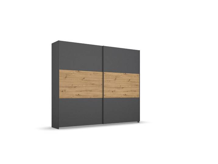 Rauch Möbel Schwebetürenschrank, Grau, Eiche Artisan, Holzwerkstoff, 2 Fächer, 218x210x54 cm, Schlafzimmer, Komplette Schlafzimmer und Serien, Schlafzimmerserie