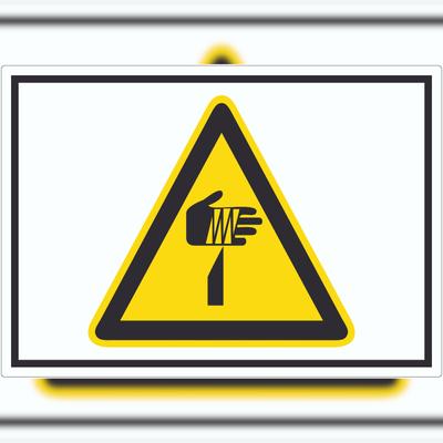 HB-Druck Achtung Spitzer Gegenstand Symbol Aufkleber A6 (105x148mm)