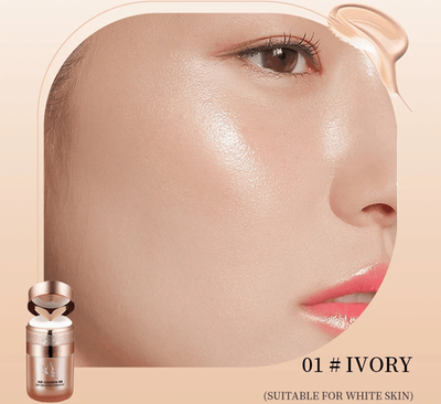 Inspire Essentials Air Cushion BB Cream Foundation Moisturizing, Waterproof, And Oil Control Coverage With Butterfly Puff 02 Natural