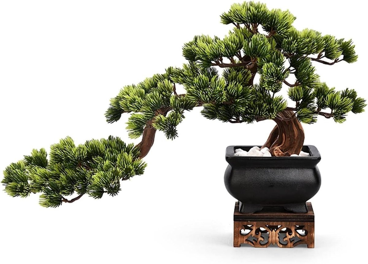 Kunstmatige Bonsai Onderhoudsvrije Groene Nep Boom voor Woonkamer Decoratie - Hoogte: 25 cm