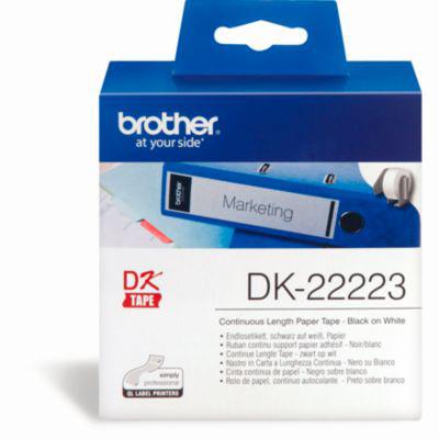 Brother Endlos-Etikett, DK-22223, 50mm x 30,48m, Papier weiß