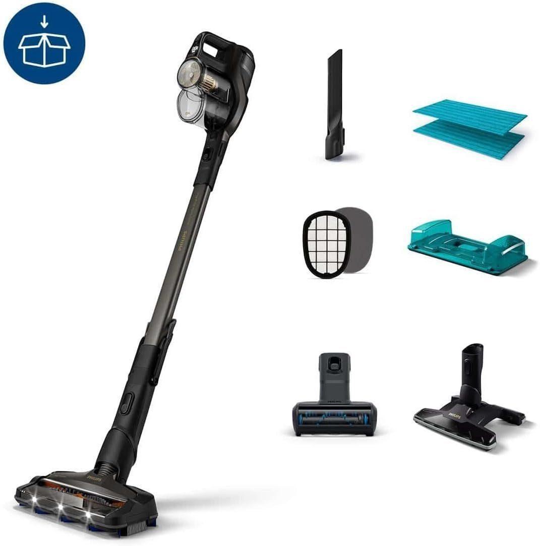 Philips Akku-Hand-und Stielstaubsauger Series 8000 Aqua Plus Kabelloser Staubsauger, Bodenstaubsauger Wischer, Beutellos, Kabellos