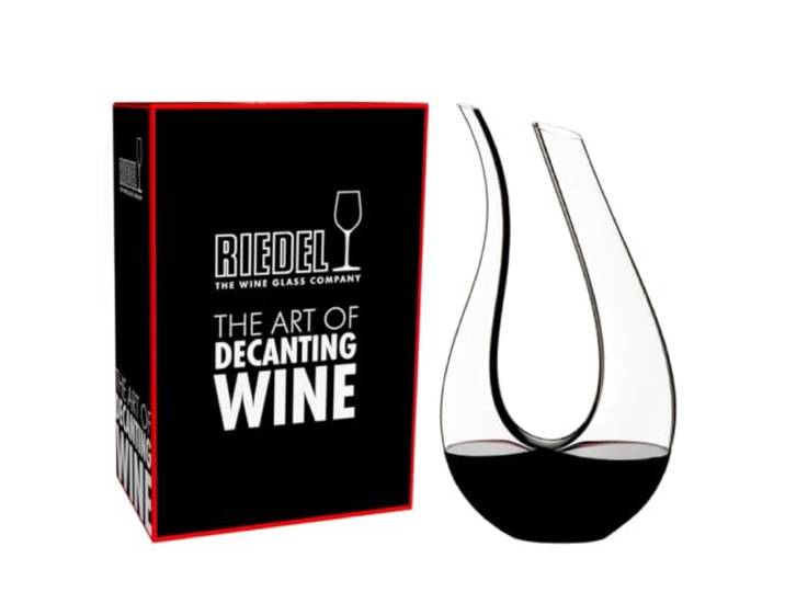 RIEDEL Amadeo Fatto A Mano Dekanter,Einzelpackung,klares/schwarzes/weißes Kristallglas,handgefertigt