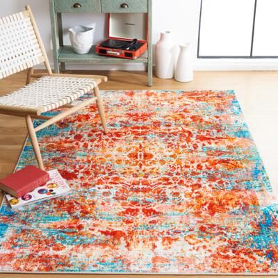 SAFAVIEH Bahia Machine Washable Slip Resistant Nirgul Overdyed Rug