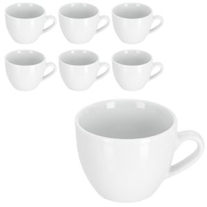 Van-Well Kaffeetassen Gusto, 220 ml, Porzellan, weiß, 6 Stück