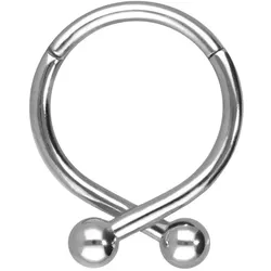 Chirurgenstahl Segmentring Clicker 2 KUGELN
