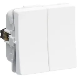 LK, Zubehör Elektroinstallation, FUGA Doppeltrennschalter mit Korrespondenz 16A, weiss
