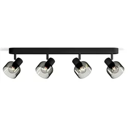Philips 4err Sleet Deckenstrahler in Schwarz IP20 - E14 Fassung - aus Glas und Metall