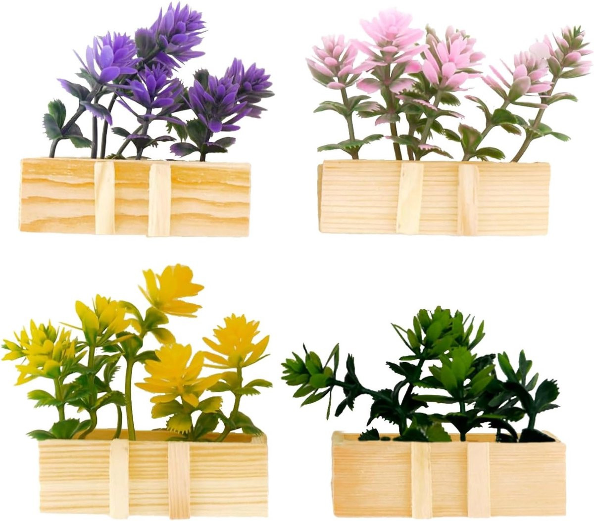 Set van 4 persoonlijke bloemen magneten voor koelkast, magnetisch bord, keuken en kantoor decoratie