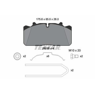 TEXTAR Bremsbelagsatz, Scheibenbremse Lightweight Technology 2928504